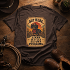 Dachshund "Man Settles Own Problems" Unisex Tee